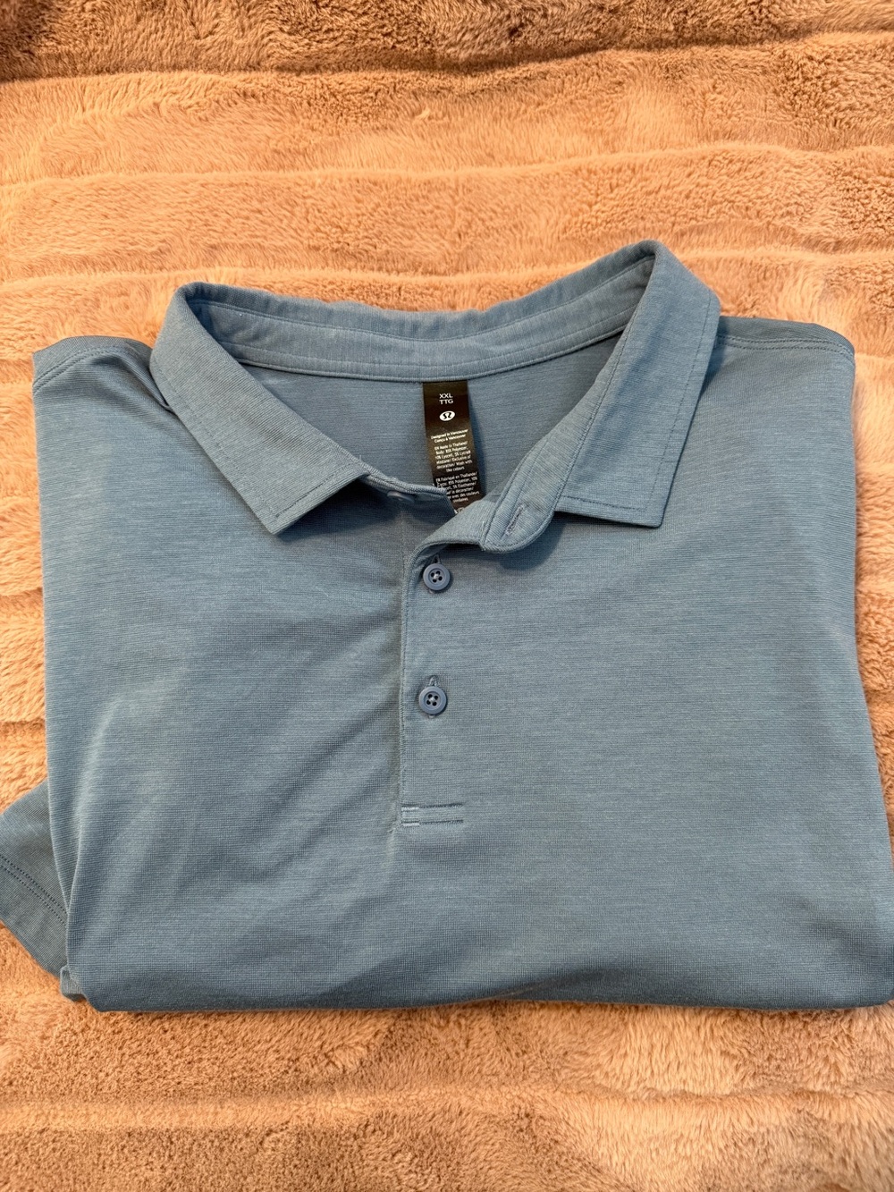 Lululemon Men's Blue Polo Shirt - Lightweight Casual Shirt